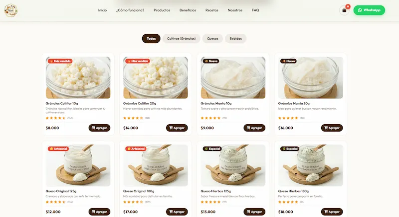 Kéfirando - E-commerce de productos naturales